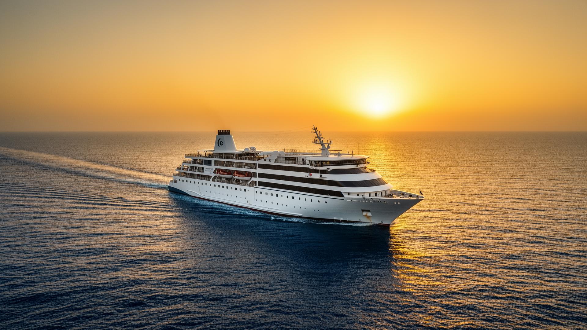 Passenger ferry on the Arabian Sea